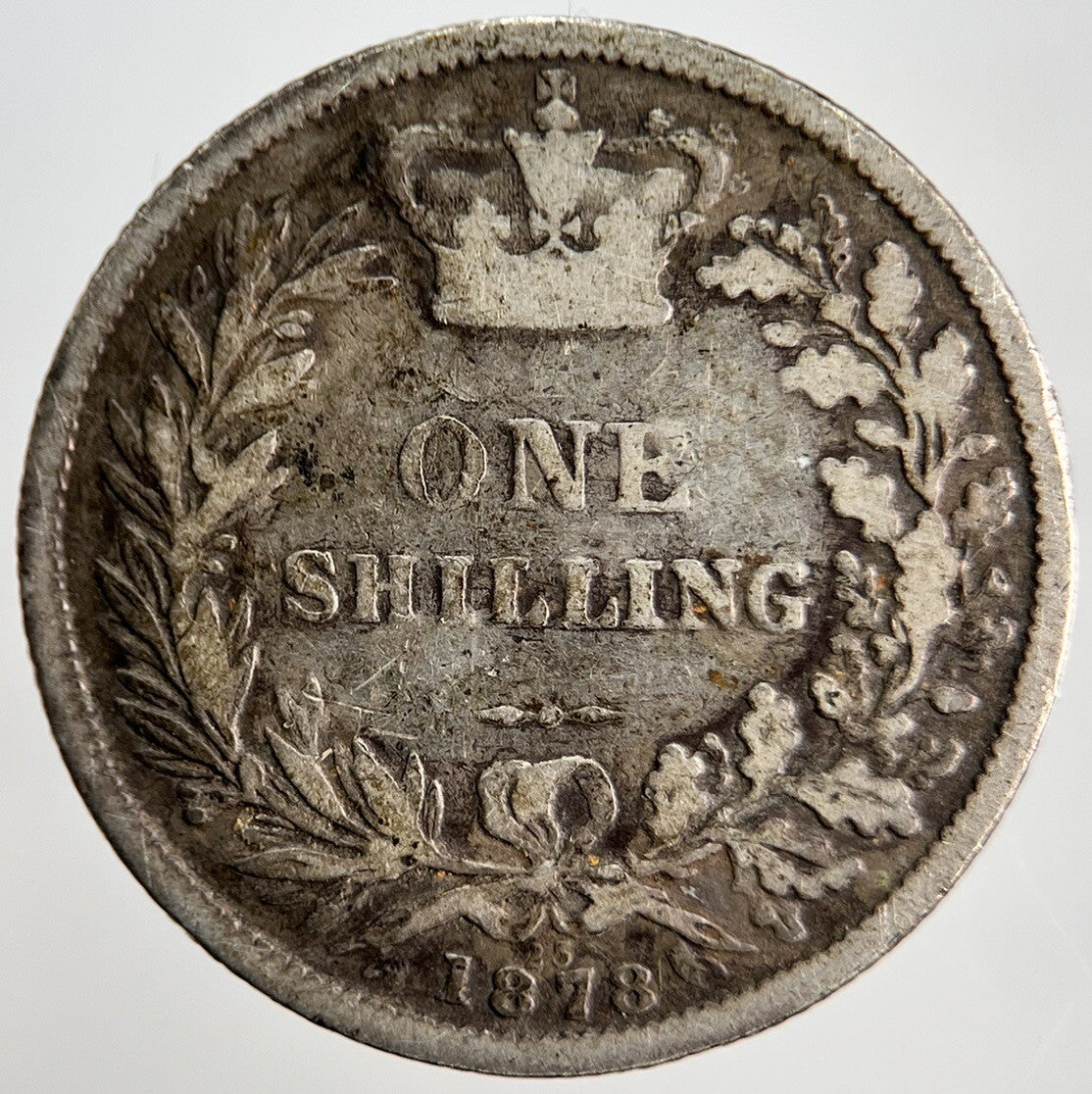 1878 Die - 25 Victoria Shilling Silver Coin | Collectable Grade | a735