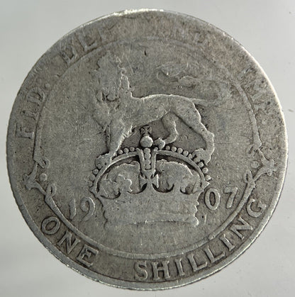 1907 Edward VII Shilling Silver Coin | Collectable Grade