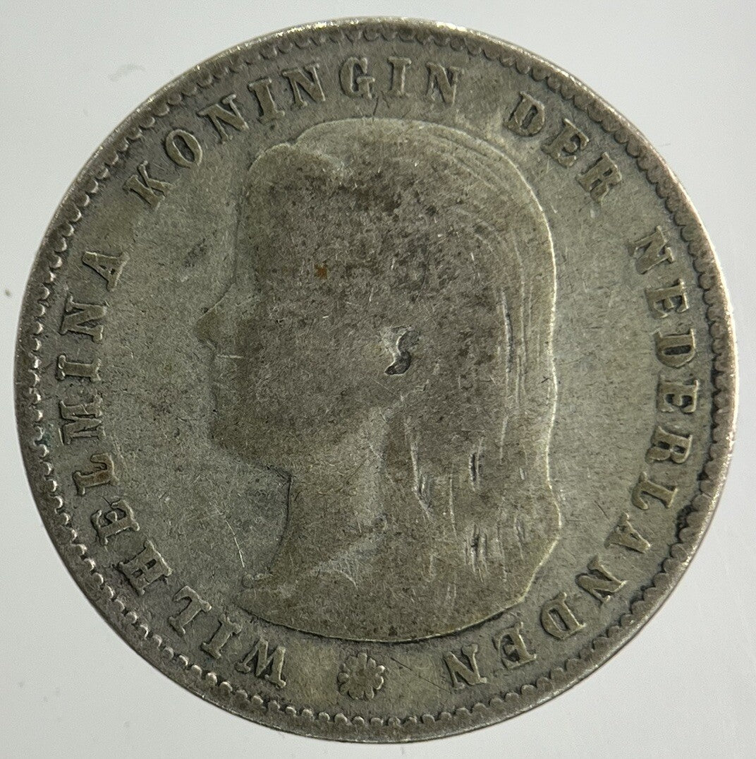 1897 Netherlands 25 Cents Silver Coin | Collectable Grade
