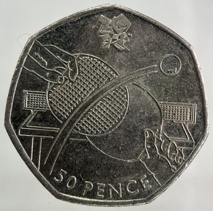 2011 London Olympics Table Tennis Team 50p Fifty - Pence Coin | Collectable Grade