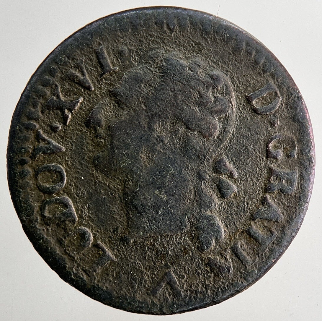 1779 Louis XVI France 1/2 Half Sol Coin | Collectable Grade | a9667