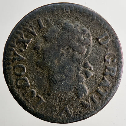 1779 Louis XVI France 1/2 Half Sol Coin | Collectable Grade | a9667