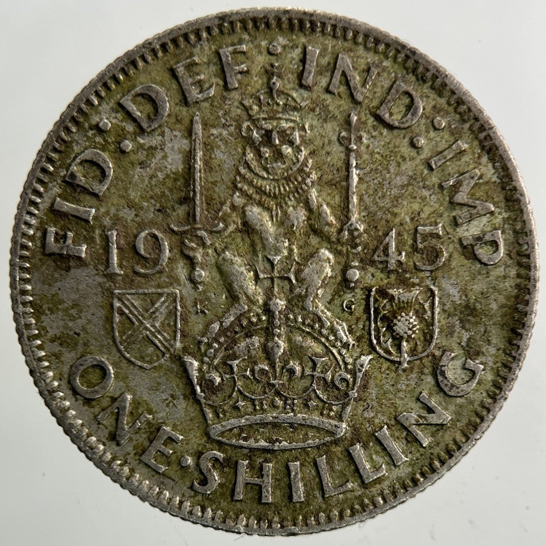 1945 George VI Shilling Silver Coin | Very High Grade