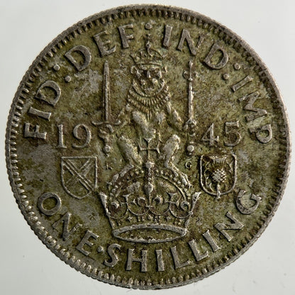 1945 George VI Shilling Silver Coin | Very High Grade