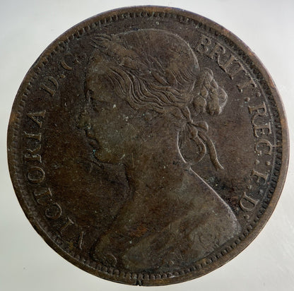 1865 Victoria One Penny Coin | Fine Collectable Grade