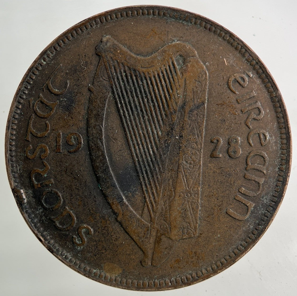 1928 Irish One Penny Coin | Fair Grade
