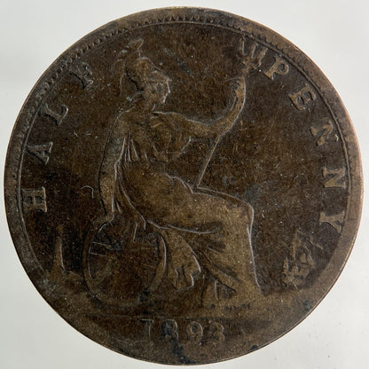 1893 Victoria Half - Penny Coin | Collectable Grade