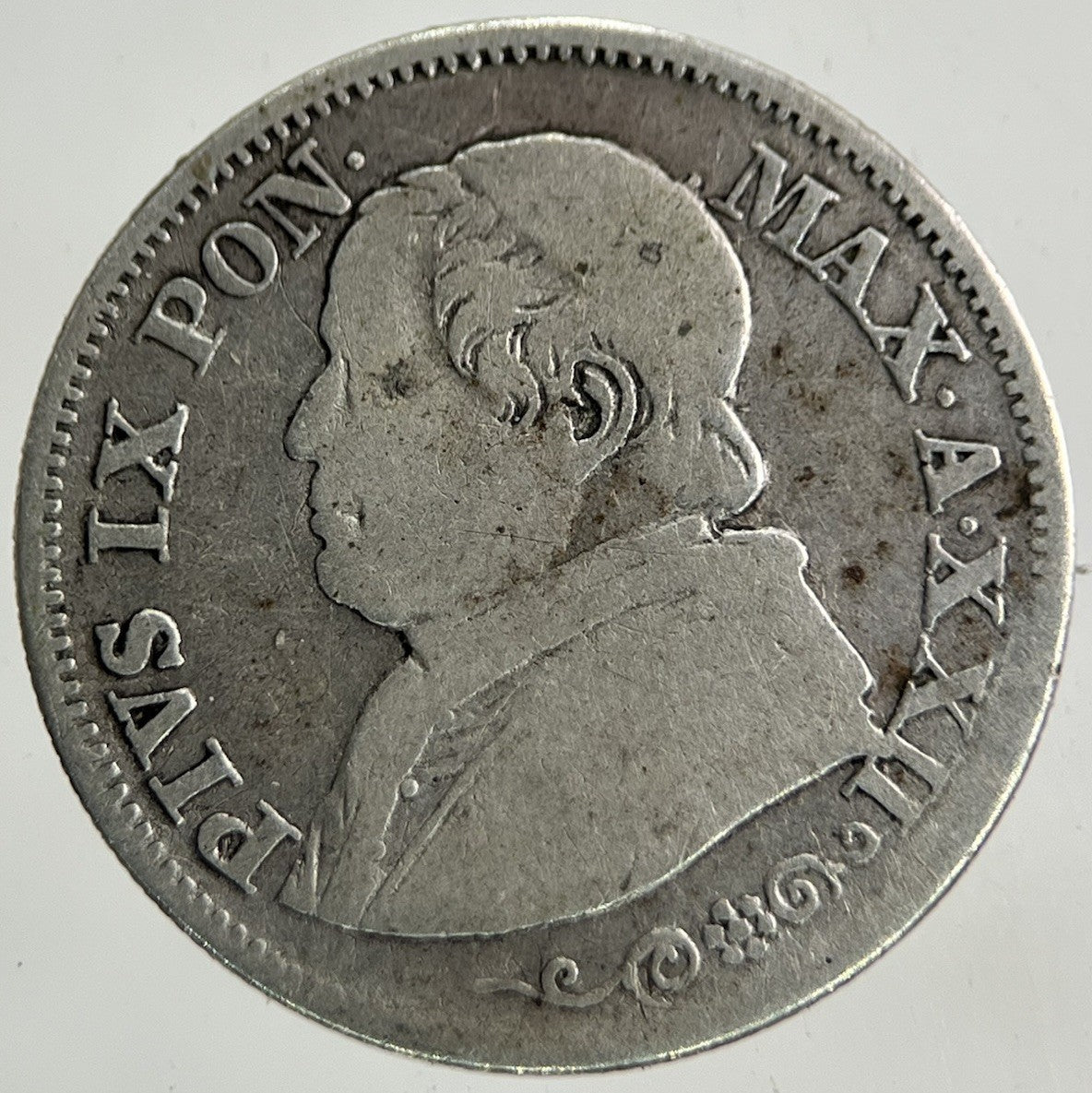 1867 Italy Papal States 10 Soldi Silver Coin | Collectable Grade