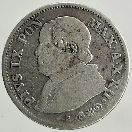 1867 Italy Papal States 10 Soldi Silver Coin | Collectable Grade