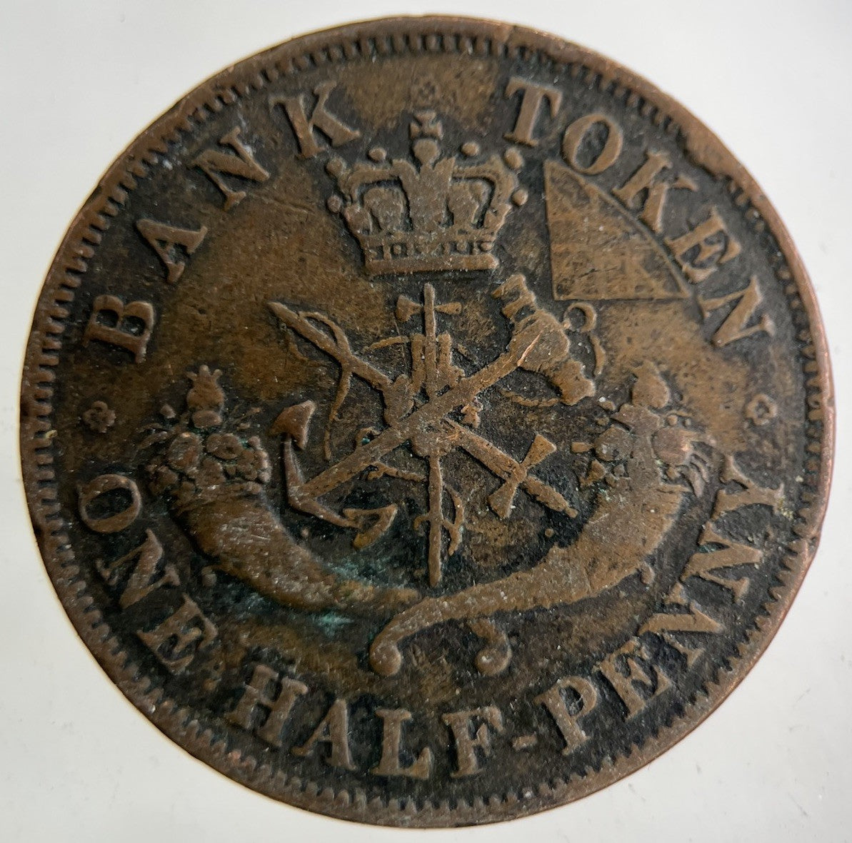 1854 Bank Of Canada Half - Penny Token Coin | Collectable Grade