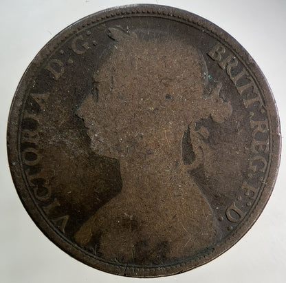 1890 Victoria One Penny Coin | Collectable Grade
