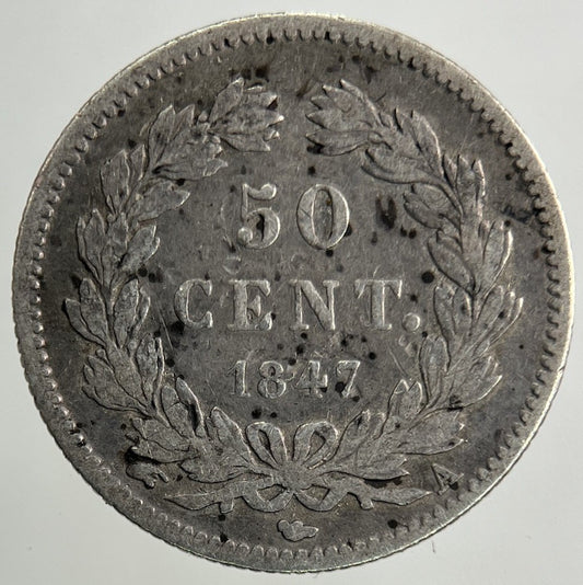 1847 France 50 Centimes Silver Coin | Collectable Grade
