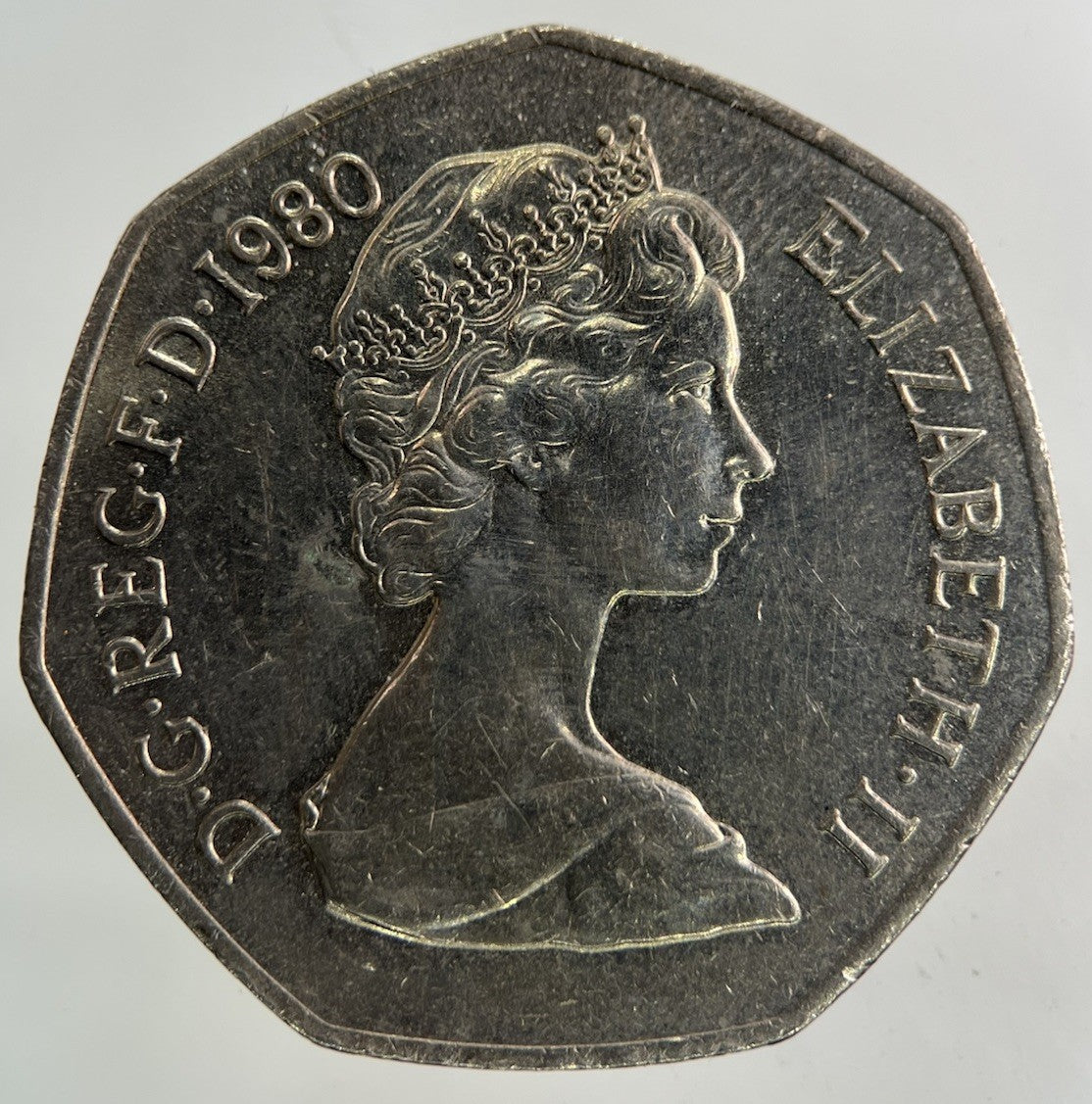 1980 Elizabeth II 2nd 50p Fifty Pence Coin | Fine Collectable Grade