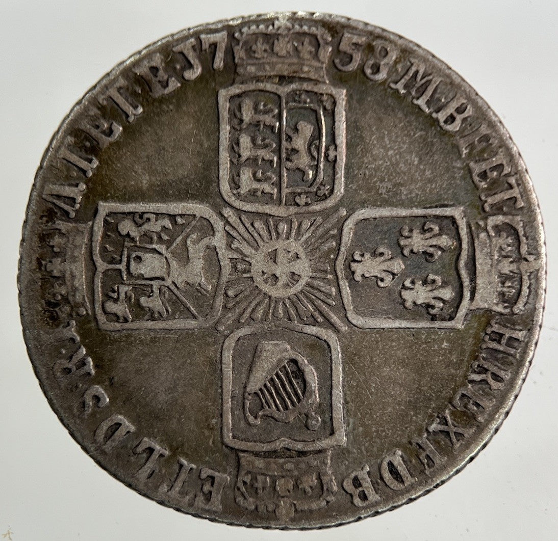1758 George II 2nd Sixpence Silver Coin | Fine Collectable Grade