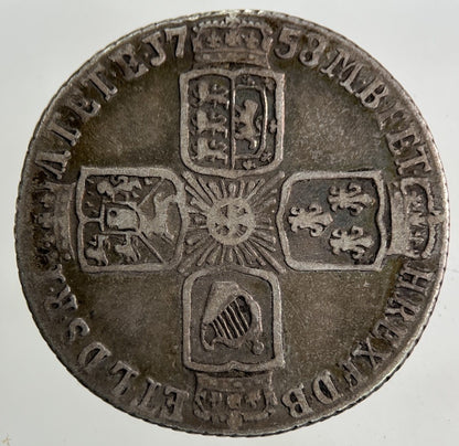 1758 George II 2nd Sixpence Silver Coin | Fine Collectable Grade