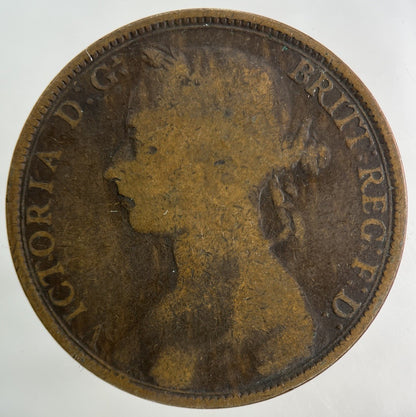 1892 Victoria One Penny Coin | Collectable Grade