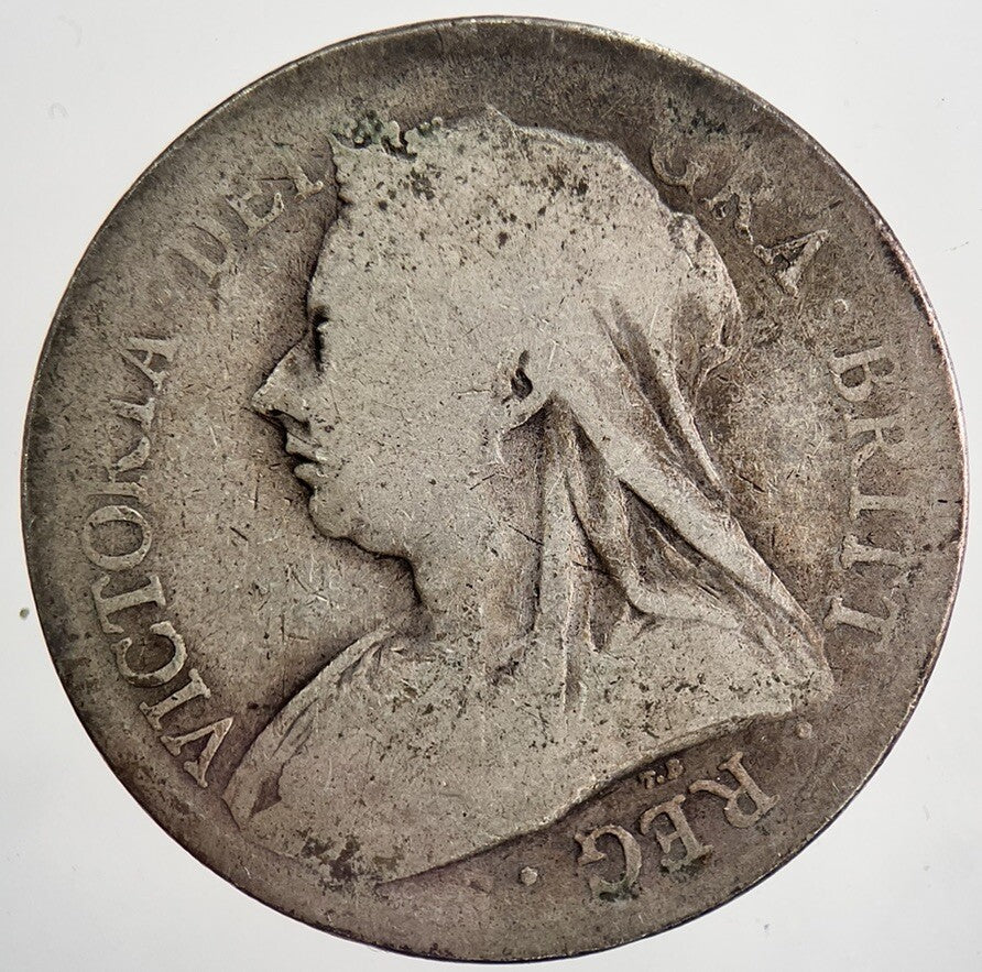 1893 Victoria Half - Crown Silver Coin | Fair Grade
