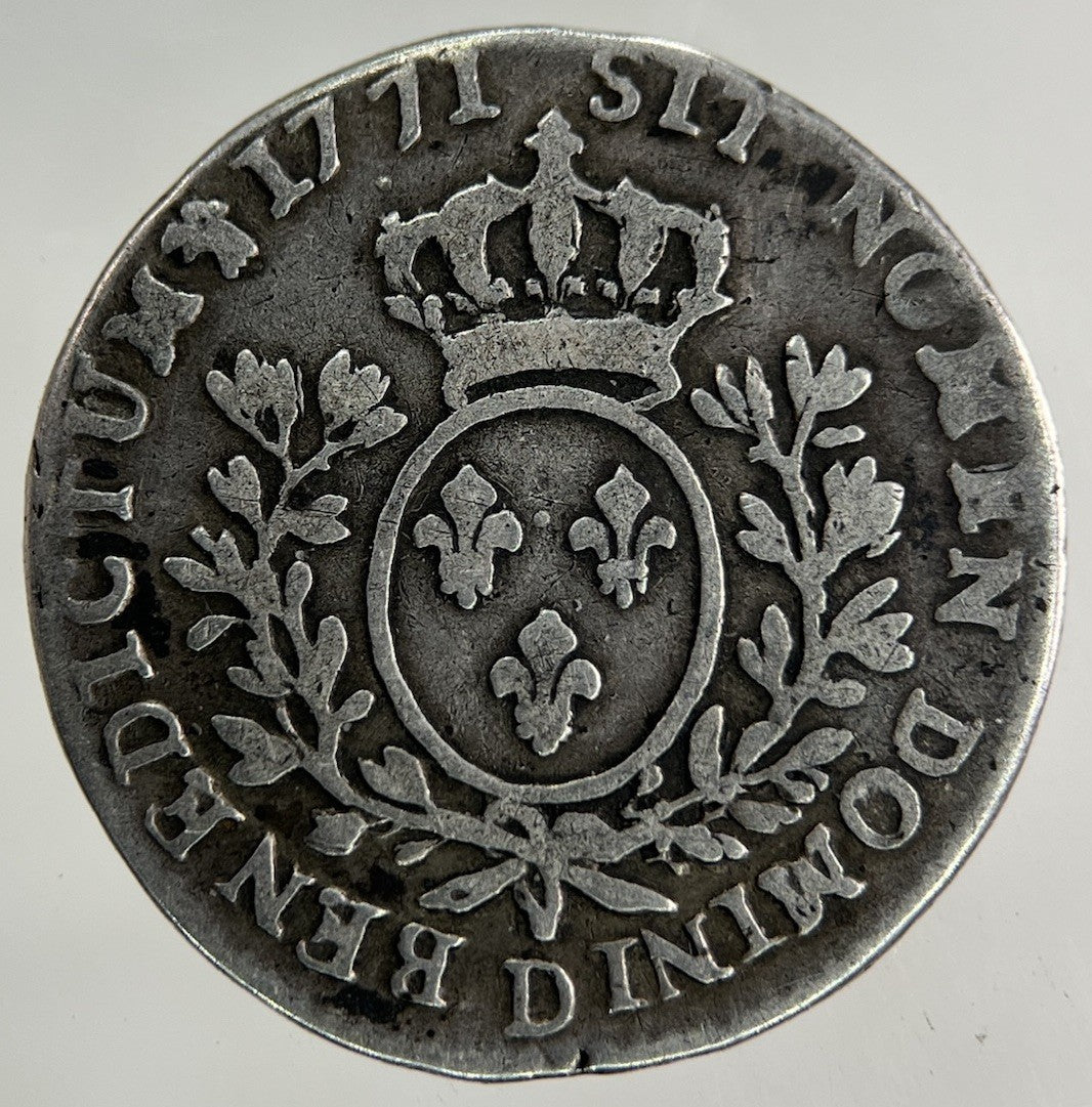 1771 France 1/10 Ecu Silver Coin | Fine Collectable Grade