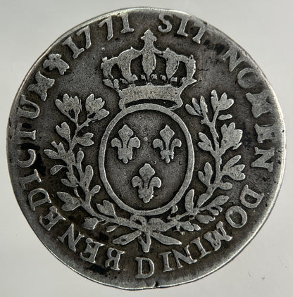 1771 France 1/10 Ecu Silver Coin | Fine Collectable Grade