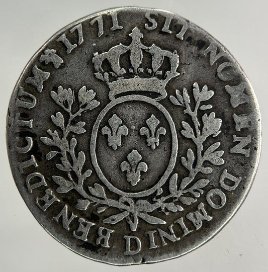 1771 France 1/10 Ecu Silver Coin | Fine Collectable Grade