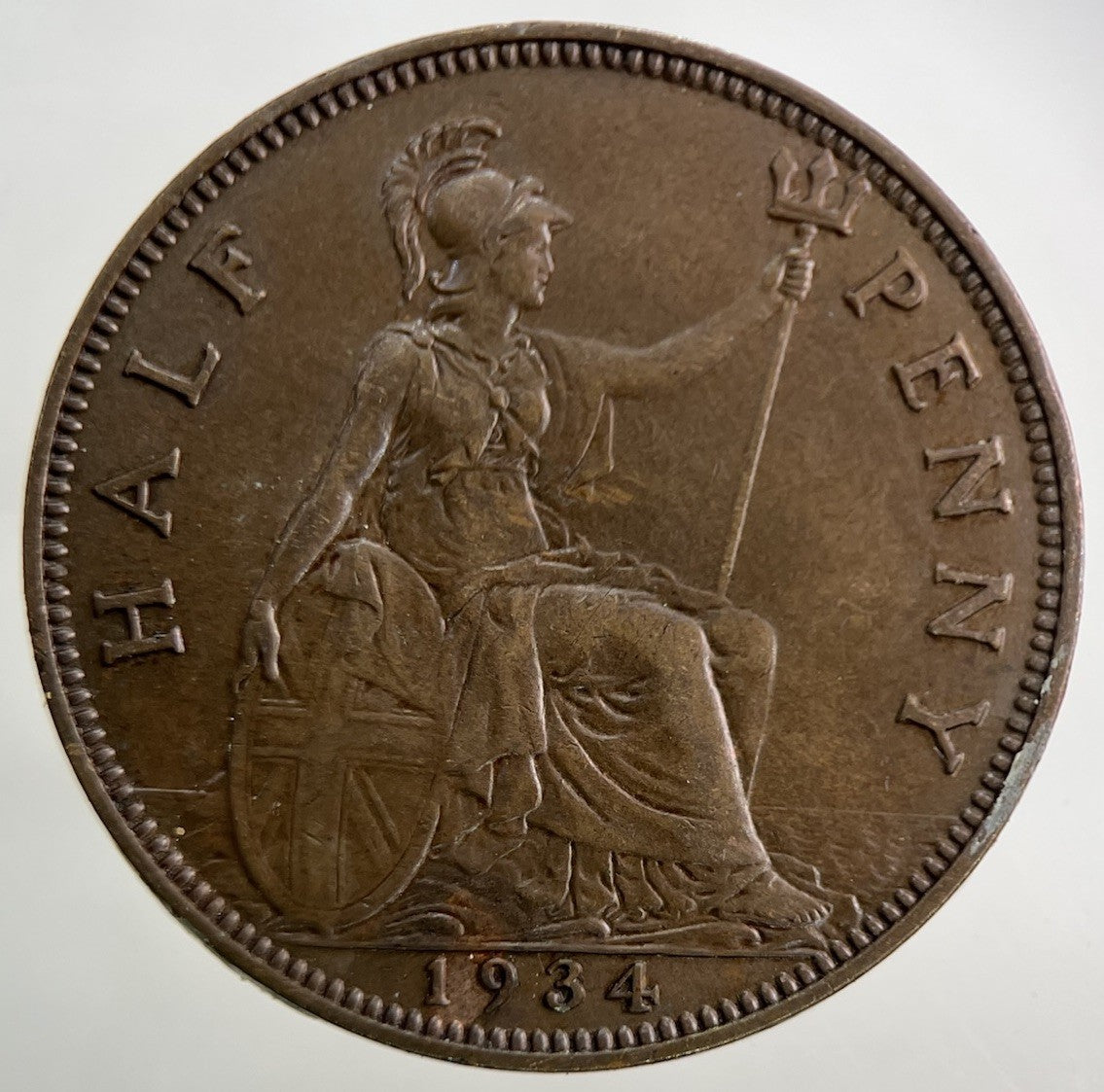 1934 George V Half - Penny Coin | Very High Grade