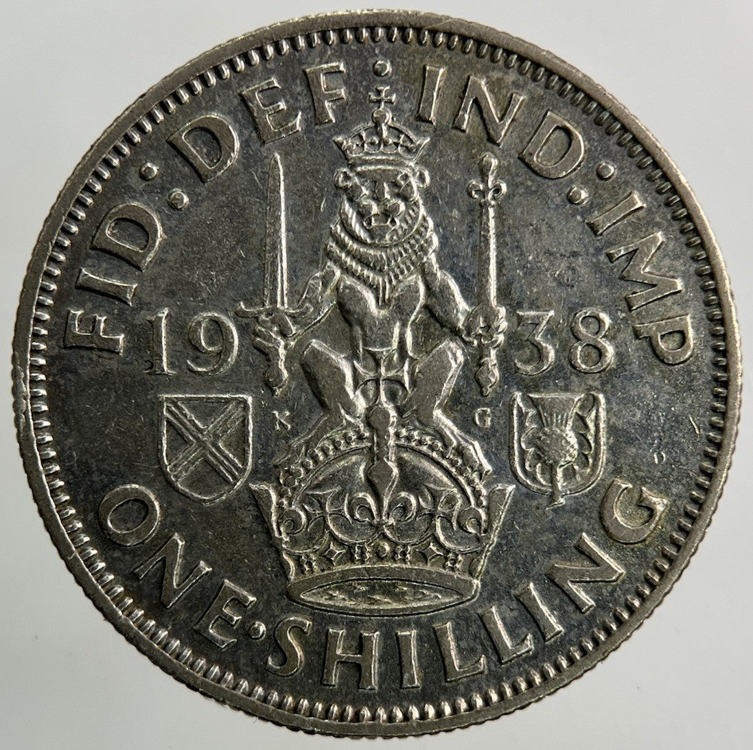 1938 George VI Shilling Silver Coin | Fine Collectable Grade