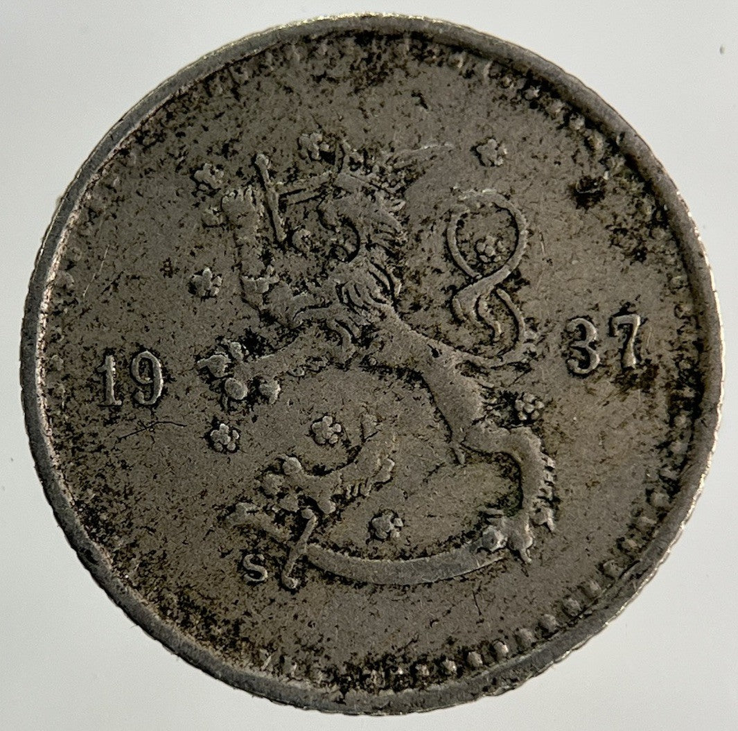 1937 Finland 25 Pennia Coin | Fine Collectable Grade