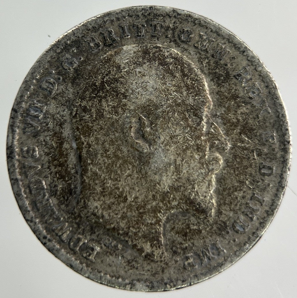 1902 Edward VII Threepence Silver Coin | Fair Grade