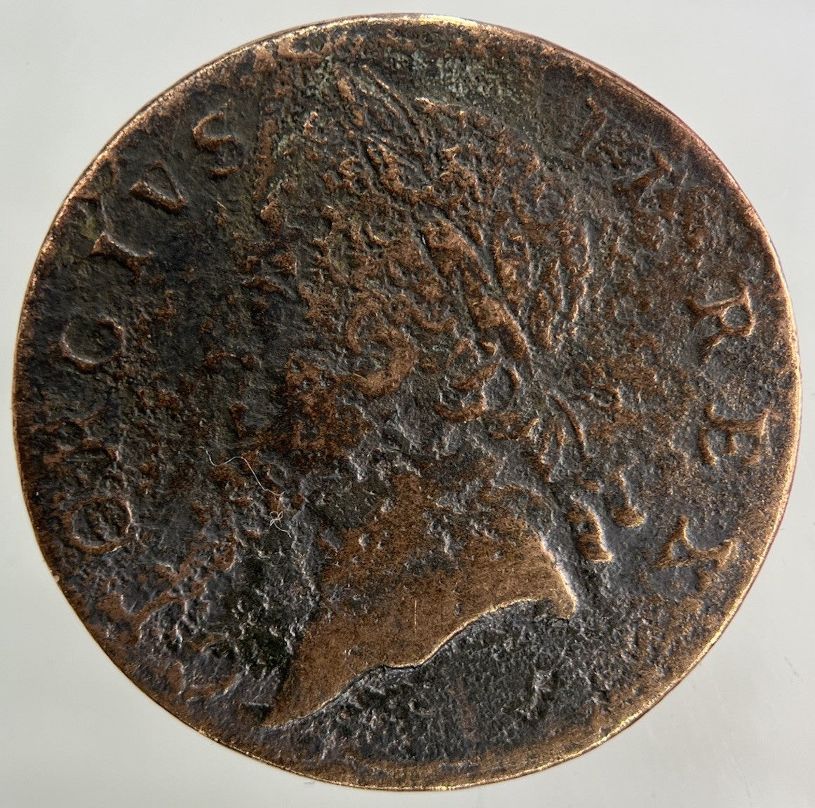 1760 Irish Half - Penny Coin | Fine Collectable Grade