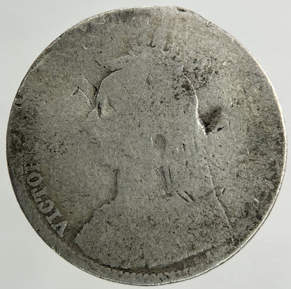 British Victoria Sixpence Silver Coin | Worn Grade