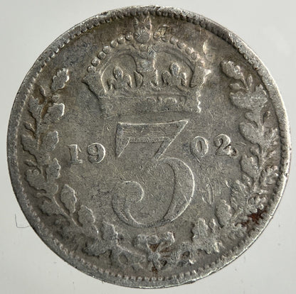 1902 Edward VII Threepence Silver Coin | Collectable Grade