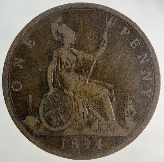 1894 Victoria One Penny Coin | Collectable Grade