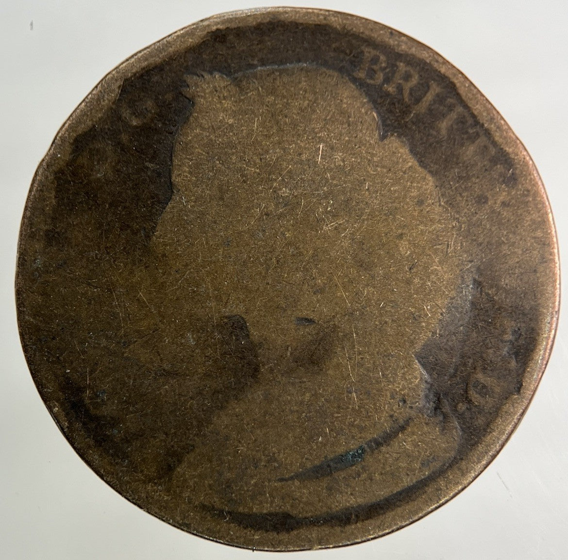 British Victoria Half - Penny Coin | Worn Grade