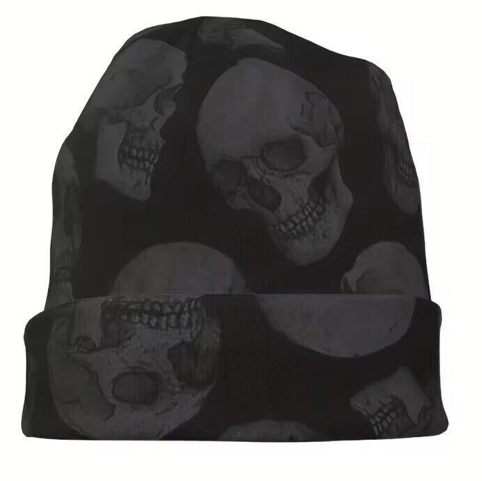 Mens Black Slouch Beanie Hat Vintage Thin Cool Summer Skull Cap UK