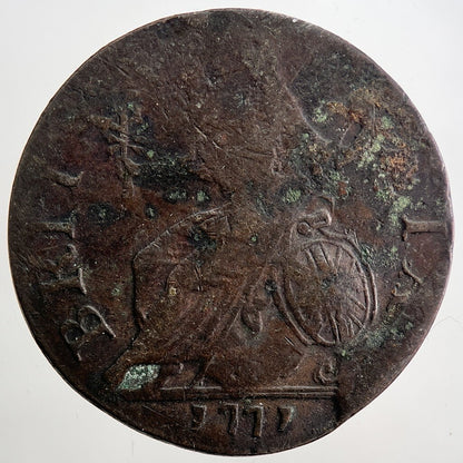 1771 George 3rd III Half - Penny British Coin | Fine Collectable Grade | a5039