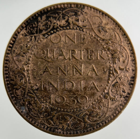 1939 India Quarter 1/4 Anna Coin | Collectable Grade