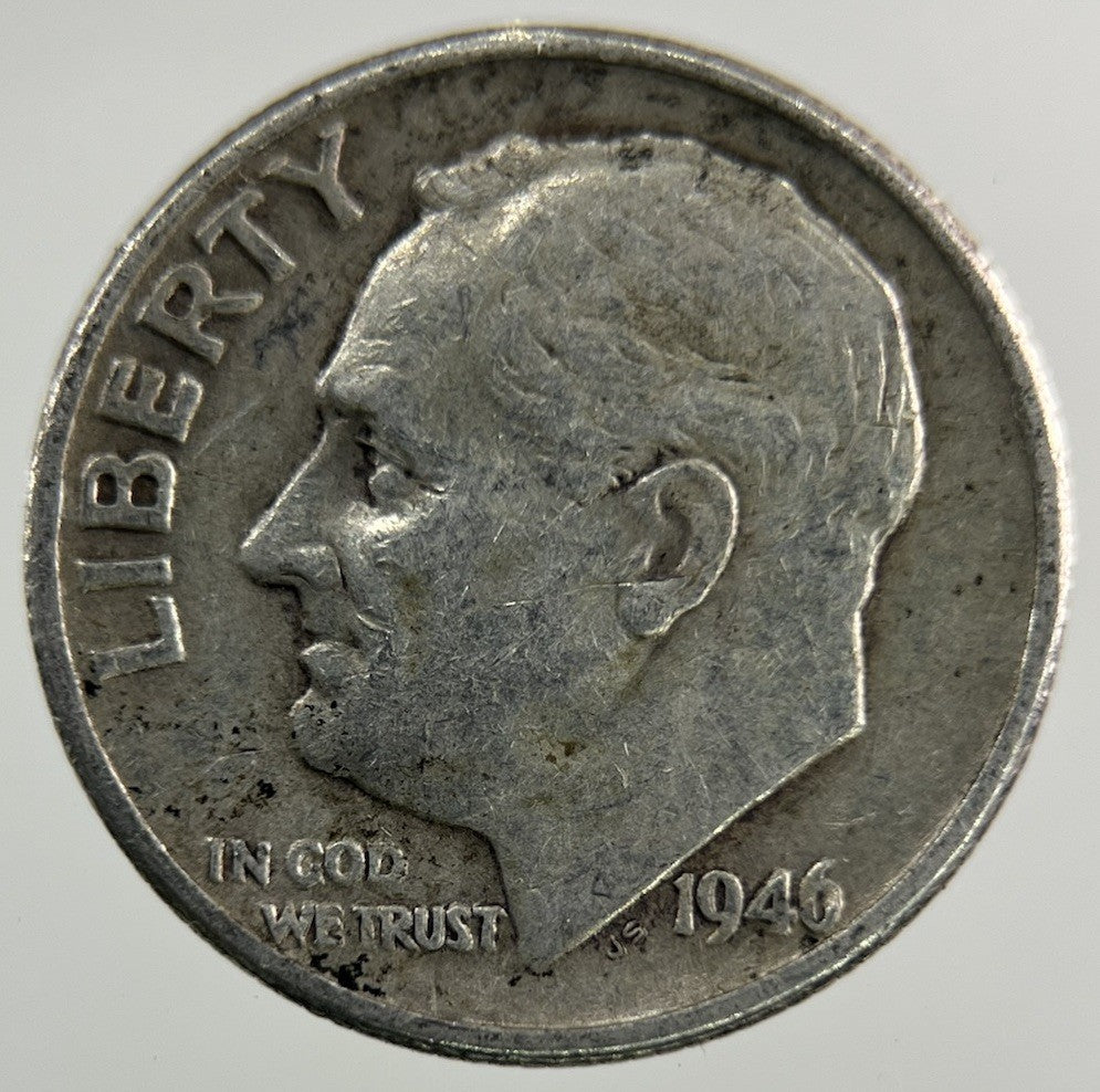 1946 US USA Roosevelt Dime Silver Coin | Collectable Grade