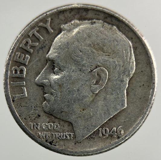 1946 US USA Roosevelt Dime Silver Coin | Collectable Grade