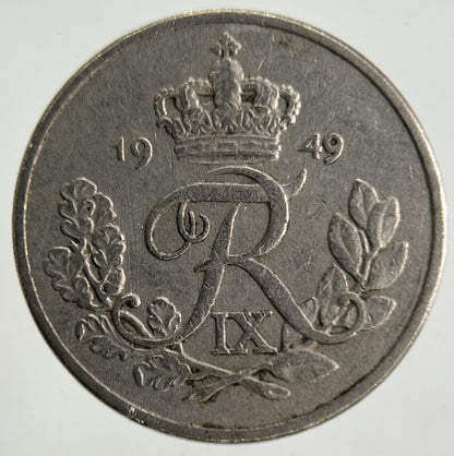 1949 Denmark 10 Ore Coin | Fine Collectable Grade