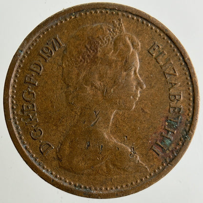 1971 Elizabeth II 2nd Half New Penny Coin | Fine Collectable Grade