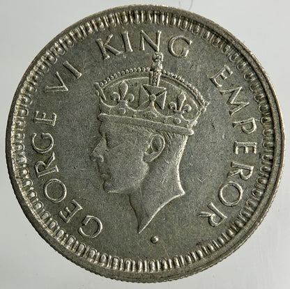 1945 India Quarter 1/4 Rupee Silver Coin | Fine Collectable Grade