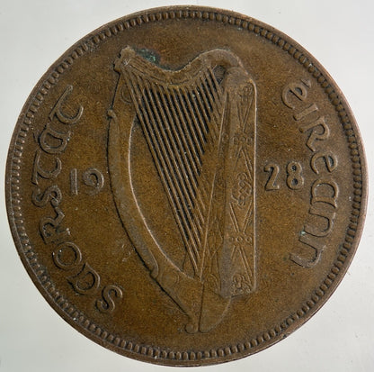 1928 Irish Ireland One Penny Coin | Collectable Grade