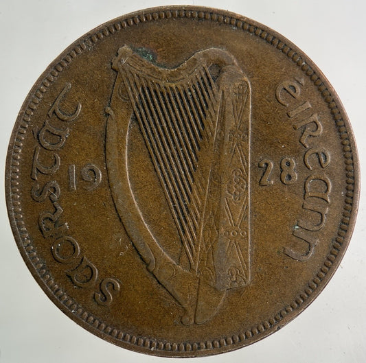 1928 Irish Ireland One Penny Coin | Collectable Grade