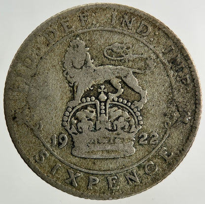 1922 George V Sixpence Silver Coin | Collectable Grade