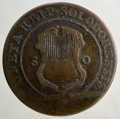 1796 Switzerland Swiss 1 - 2 Half Batzen Coin | Fine Collectable Grade