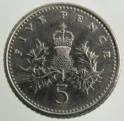 1990 Elizabeth II 2nd 5p Five - Pence Coin | Fine Collectable Grade