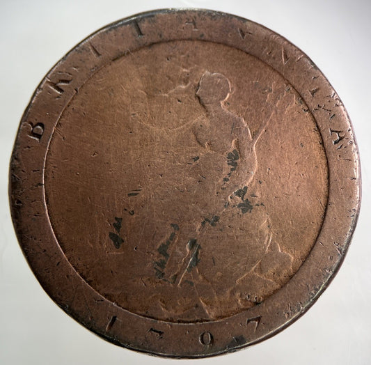 1797 George III 3rd Cartwheel One Penny Coin | Collectable Grade