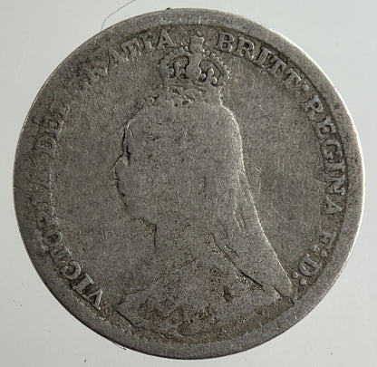 1891 Victoria Threepence Silver Coin | Fair Grade