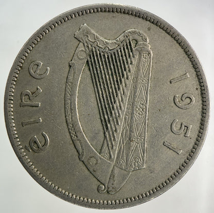 1951 Irish Half - Crown Coin | Fine Collectable Grade