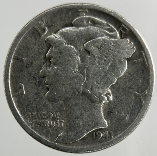 1941 US USA Mercury Dime Silver Coin | Collectable Grade